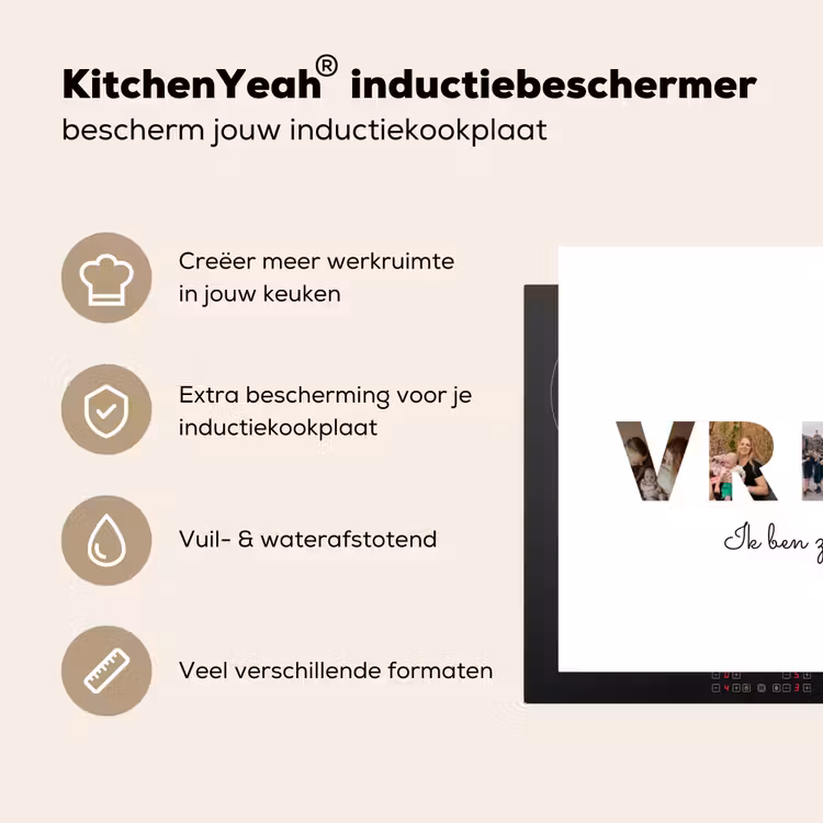 Gepersonaliseerde inductie beschermer - Vriend - Lettercollage — 4