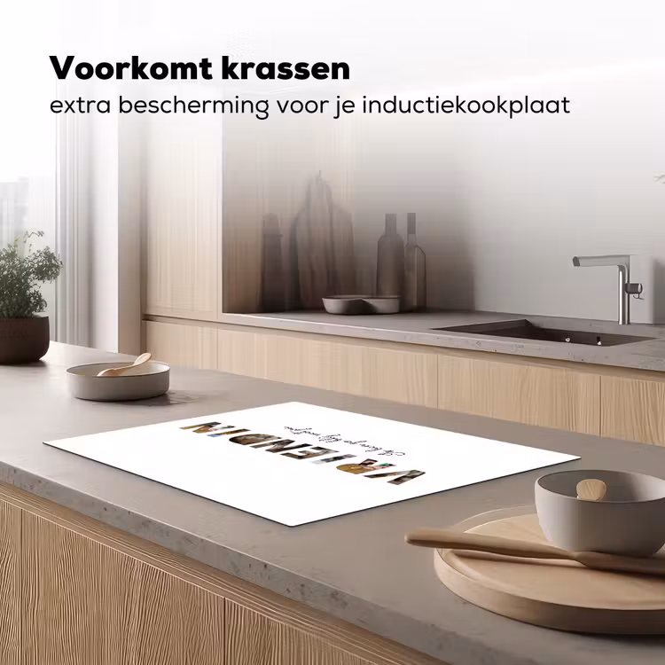 Gepersonaliseerde inductie beschermer - Vriendin - Lettercollage — 3