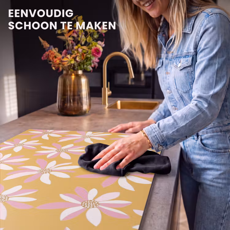 Inductie beschermer - Bloemen - Modern - Geel — 6