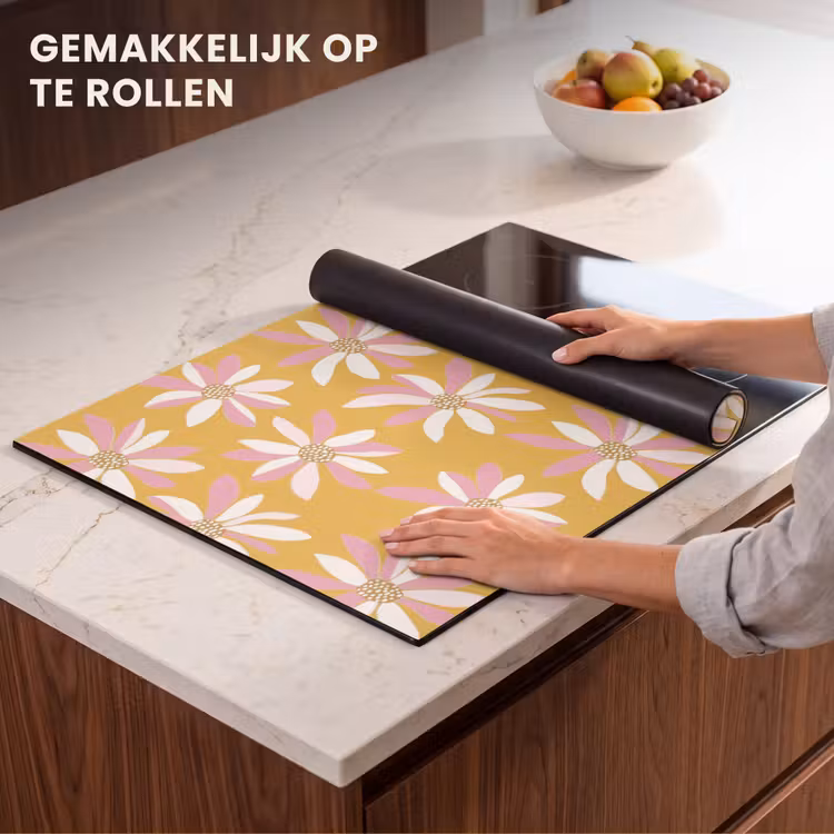 Inductie beschermer - Bloemen - Modern - Geel — 7