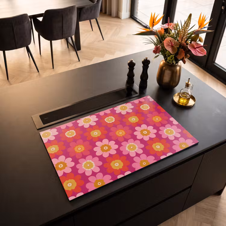 Inductie beschermer - Bloemen - Retro - Kleurrijk — 5