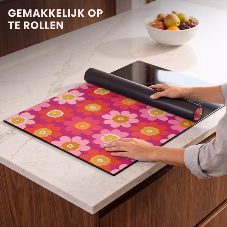 Inductie beschermer - Bloemen - Retro - Kleurrijk — 7