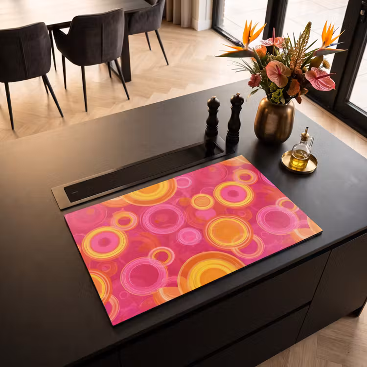 Inductie beschermer - Cirkels - Design - Kleurrijk — 5