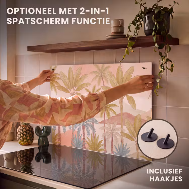 Inductie beschermer - Illustratie - Palmbomen - Kleurrijk — 10