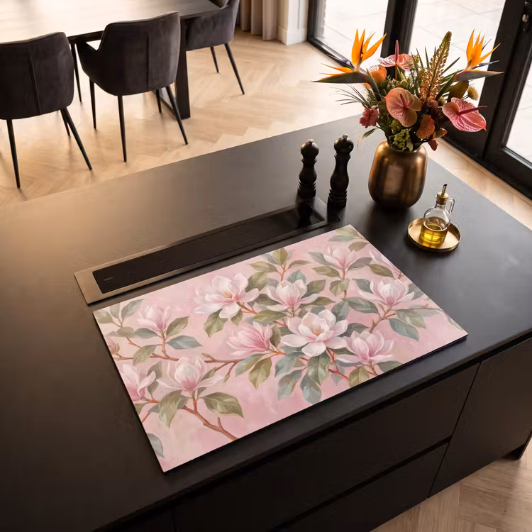Inductie beschermer - Magnolia's - Patroon - Roze — 5
