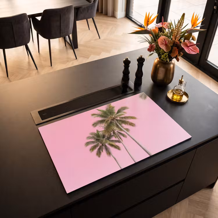 Inductie beschermer - Palmboom - Tropisch - Pink — 5