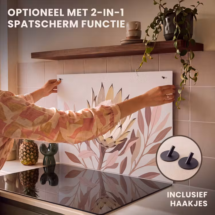 Inductie beschermer - Protea - Bloem - Botanisch - Beige — 10