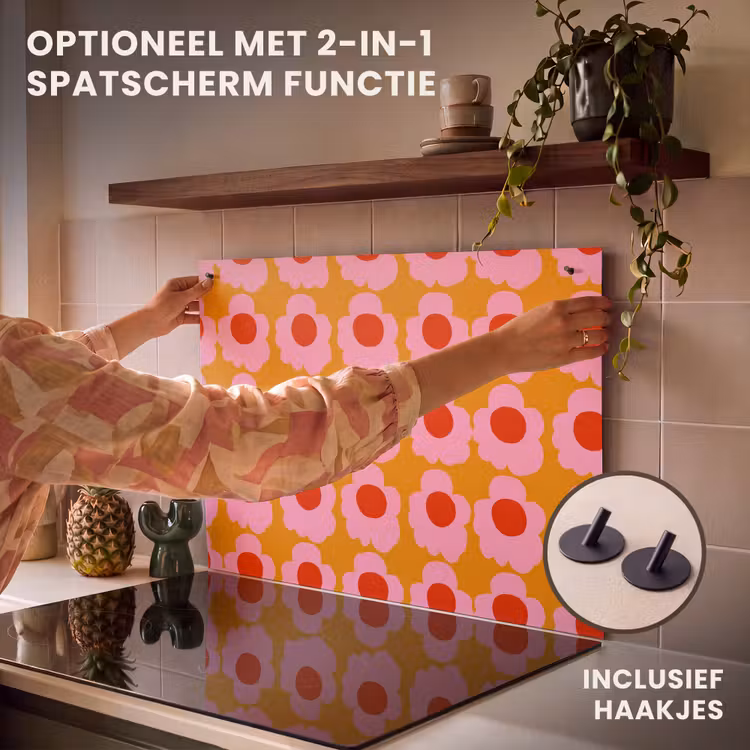Inductie beschermer - Retro - Bloemen - Roze — 10
