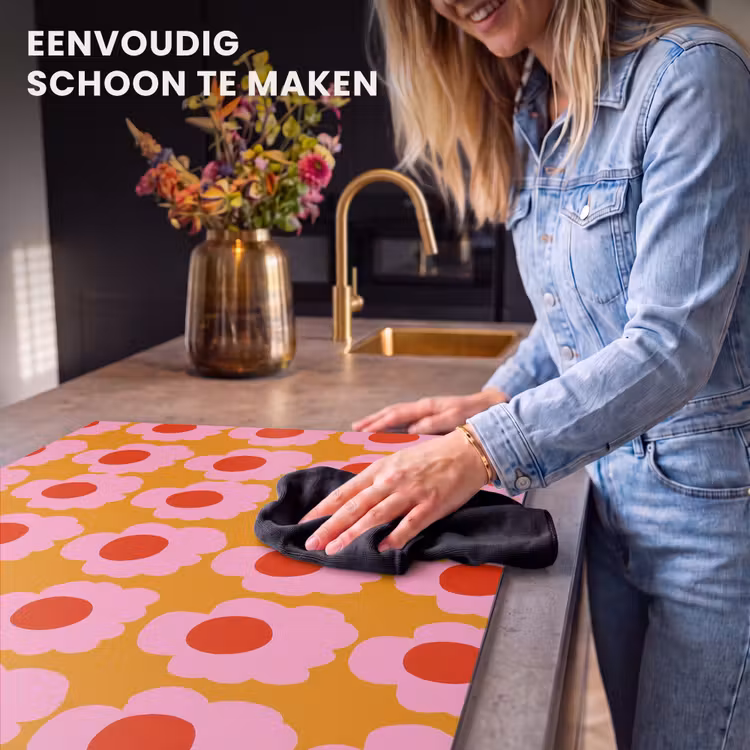 Inductie beschermer - Retro - Bloemen - Roze — 6
