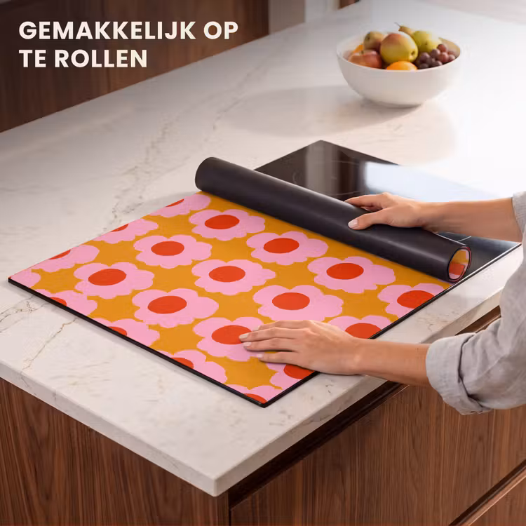 Inductie beschermer - Retro - Bloemen - Roze — 7