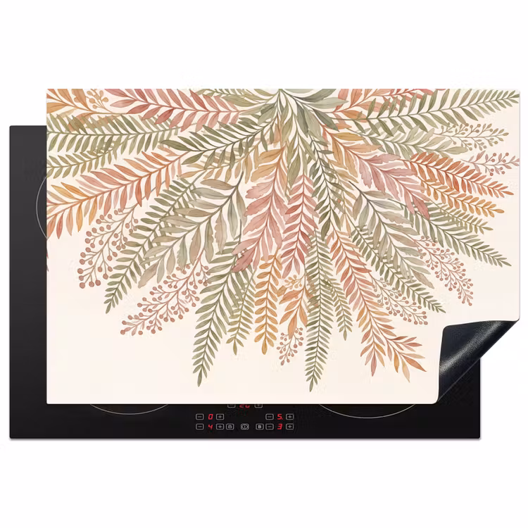 Inductie beschermer - Botanisch - Aquarel - Kleurrijk — 1