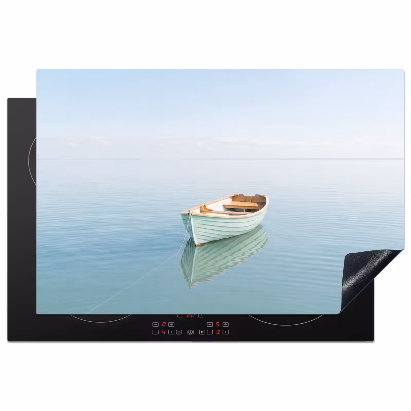 Inductie beschermer - Minimalistisch - Boot - Zee — 1