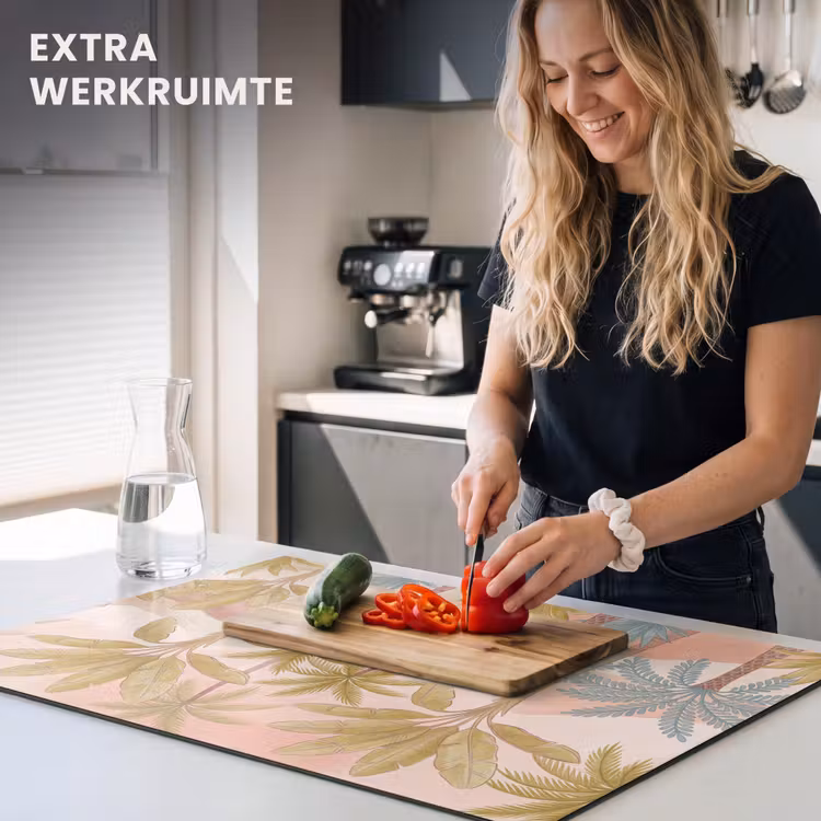 Inductie beschermer - Illustratie - Palmbomen - Kleurrijk — 4