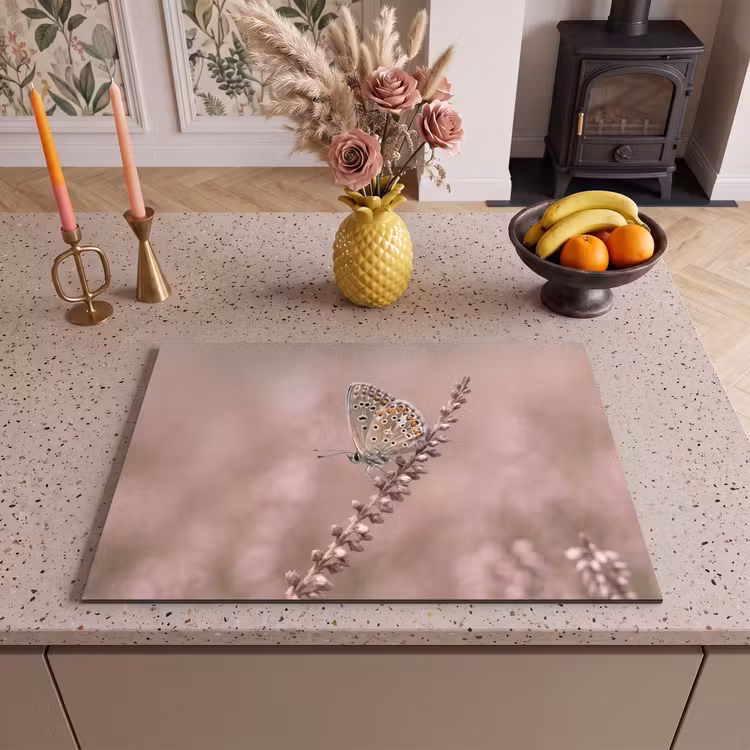 Inductie beschermer - Lavendel - Vlinder - Paars — 2