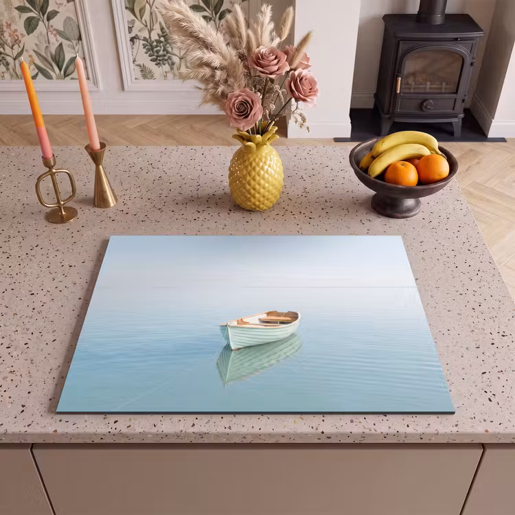 Inductie beschermer - Minimalistisch - Boot - Zee — 2