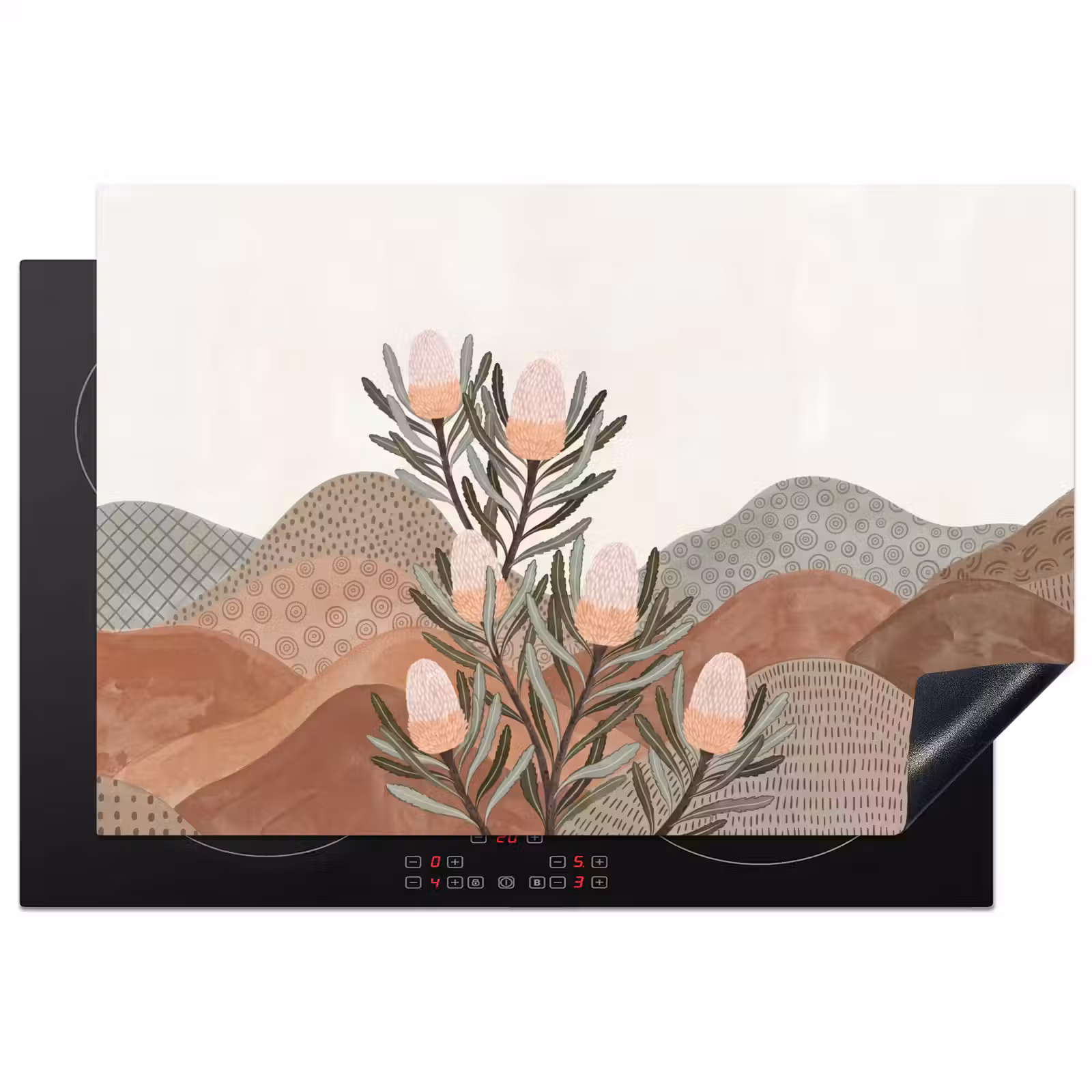 Inductie beschermer - Modern - Heuvels - Terracotta — 1