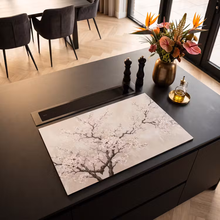 Inductie beschermer - Bloesem - Illustratie - Taupe — 5