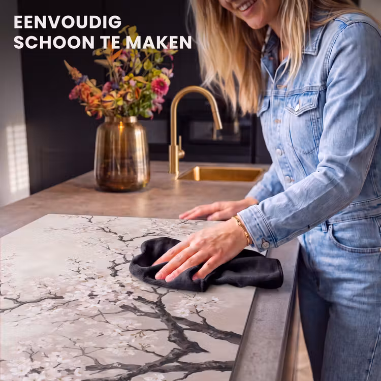 Inductie beschermer - Bloesem - Illustratie - Taupe — 6