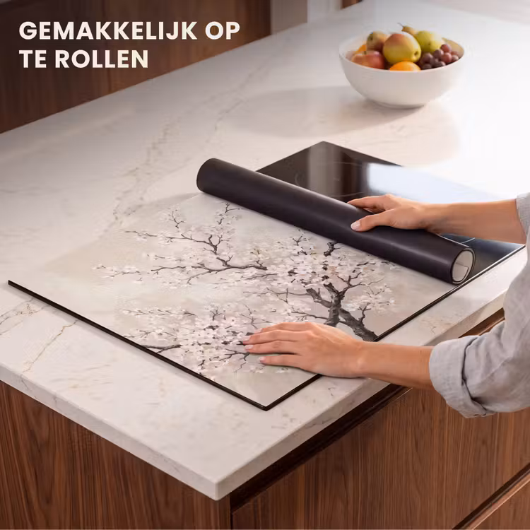 Inductie beschermer - Bloesem - Illustratie - Taupe — 7