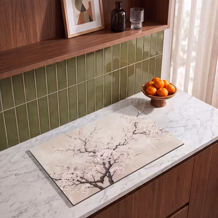 Inductie beschermer - Bloesem - Illustratie - Taupe — 8