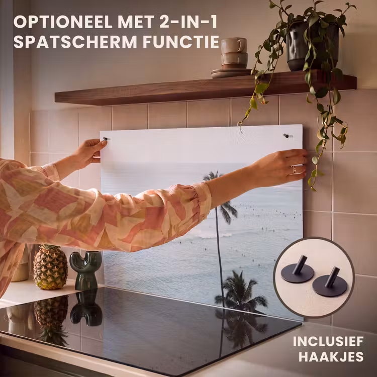 Inductie beschermer - Oceaan - Palmbomen - Surfers — 10