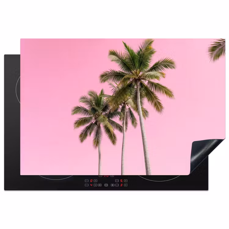 Inductie beschermer - Palmboom - Tropisch - Pink — 1