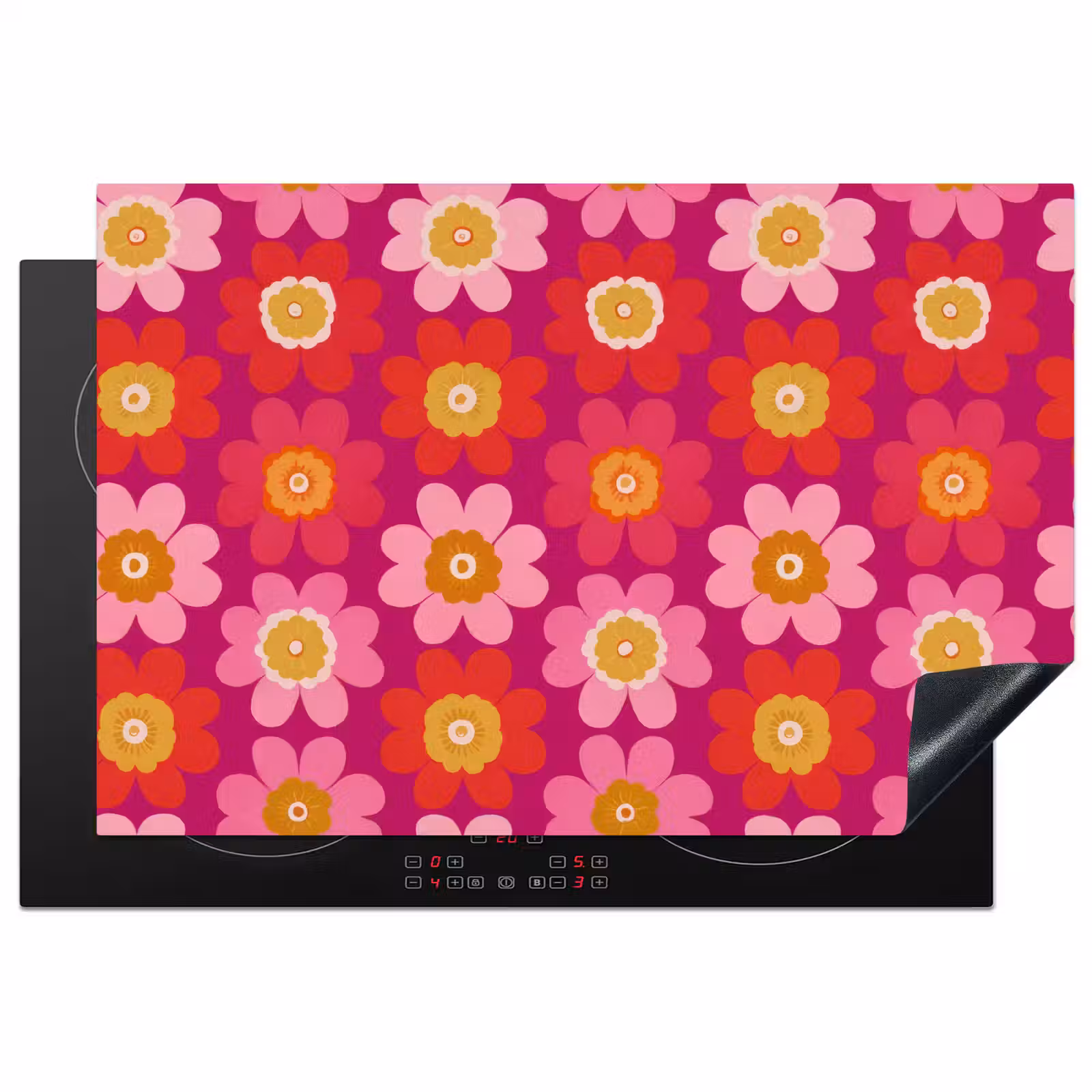 Inductie beschermer - Bloemen - Retro - Kleurrijk — 1
