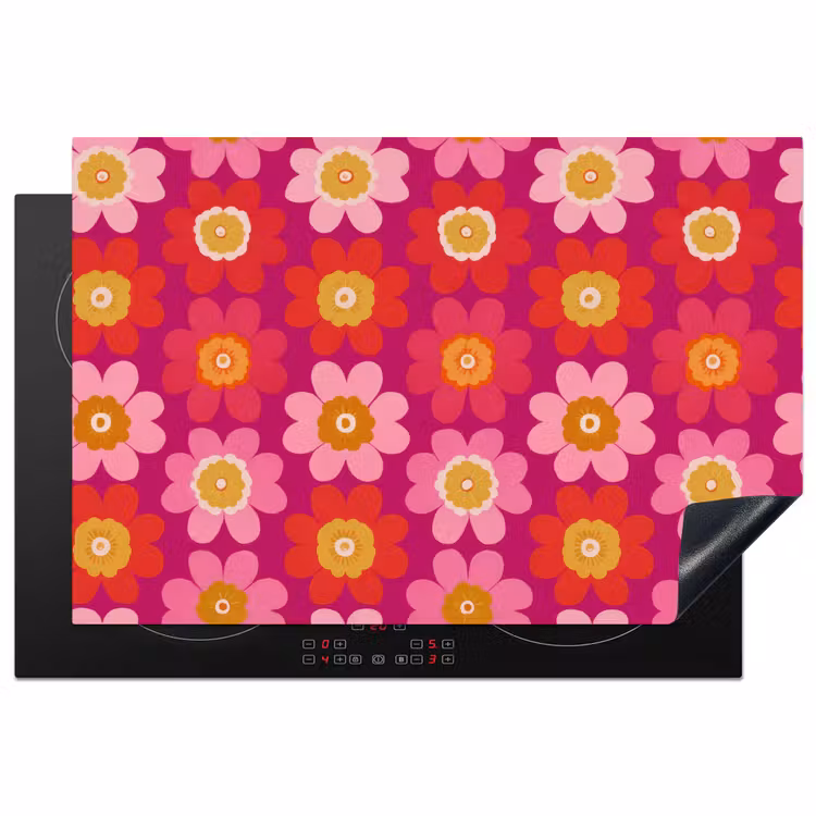 Inductie beschermer - Bloemen - Retro - Kleurrijk — 1