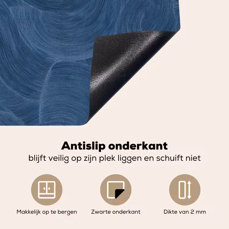 Inductie beschermer - Golven - Textuur - Patroon - Blauw — 9