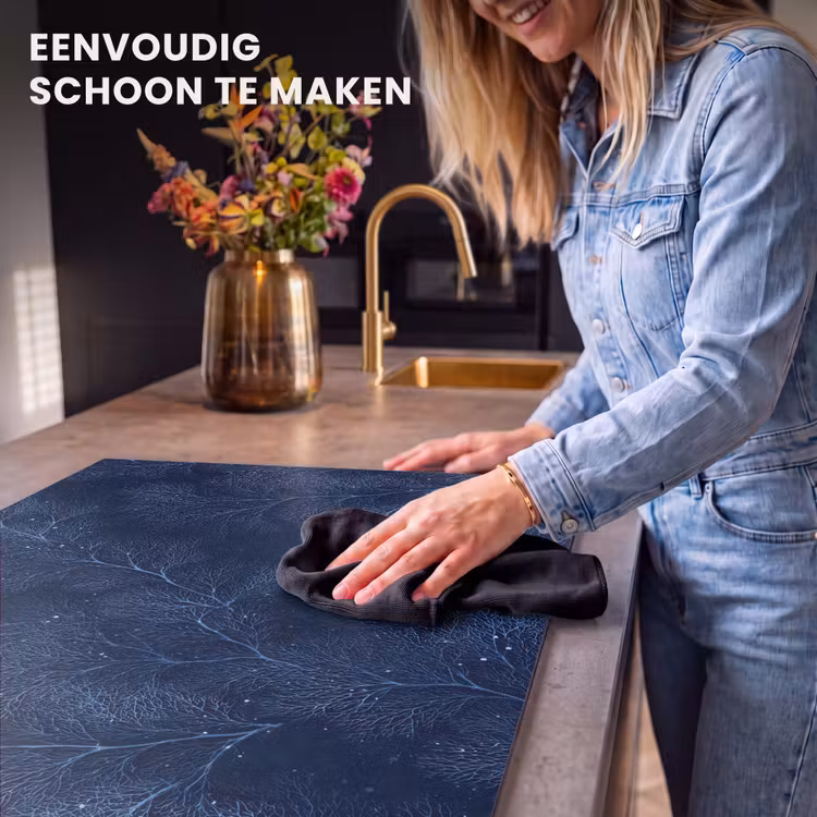 Inductie beschermer - Koraal - Takken - Patroon - Nachtblauw — 6