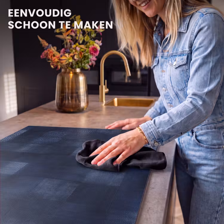 Inductie beschermer - Patroon - Ruit - Marineblauw — 6