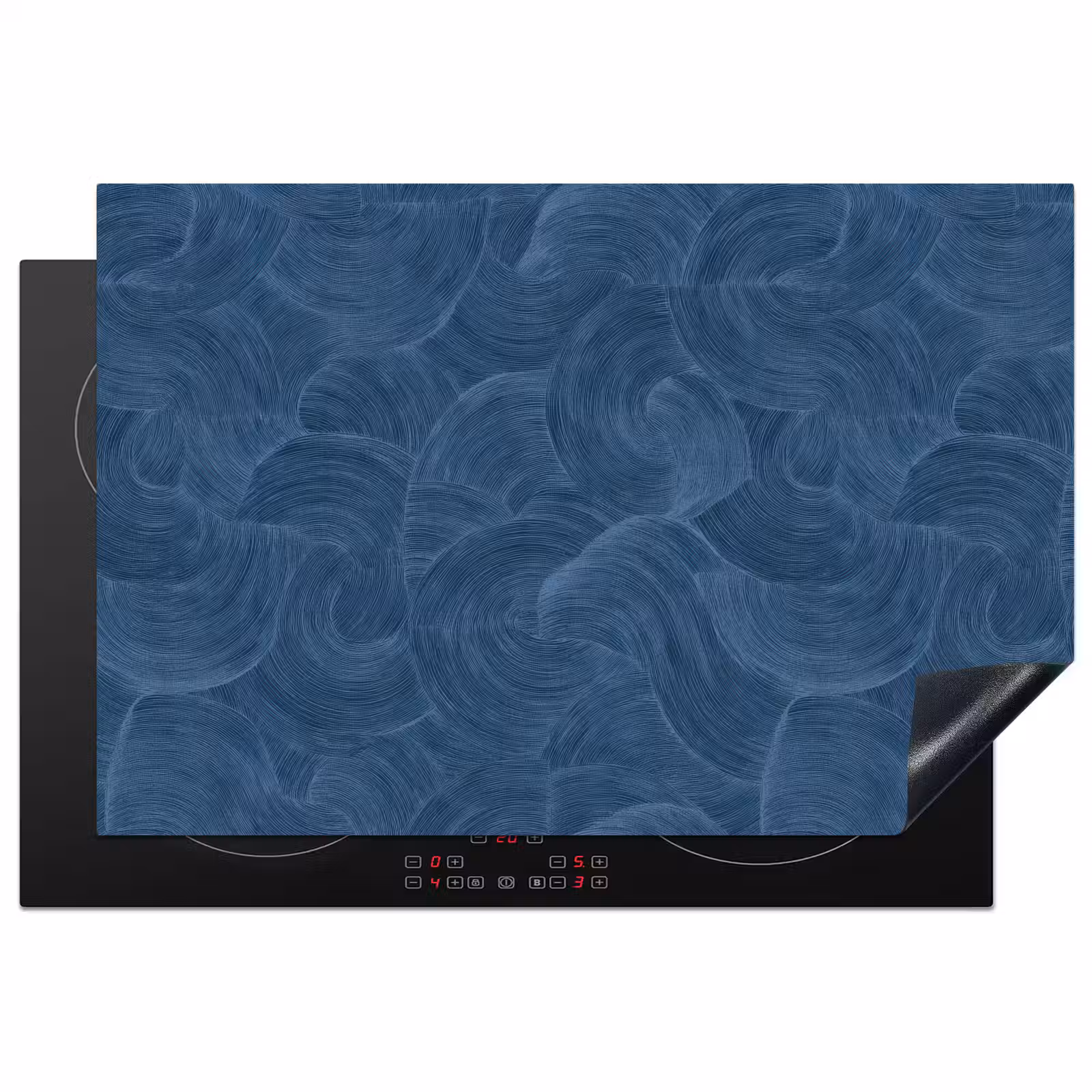 Inductie beschermer - Golven - Textuur - Patroon - Blauw — 1