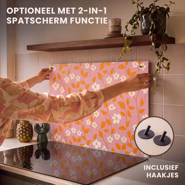 Inductie beschermer - Bloemen - Patroon - Oranje — 10