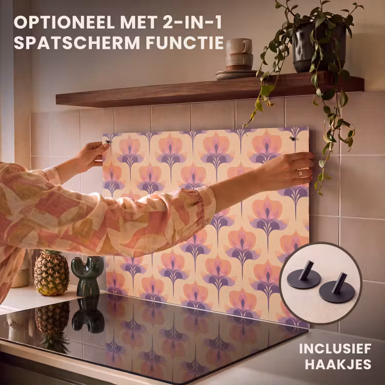Inductie beschermer - Botanisch - Patroon - Pastel — 10