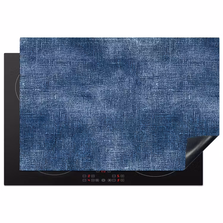 Inductie beschermer - Linnen - Textuur - Patroon - Denim - Rustiek — 1