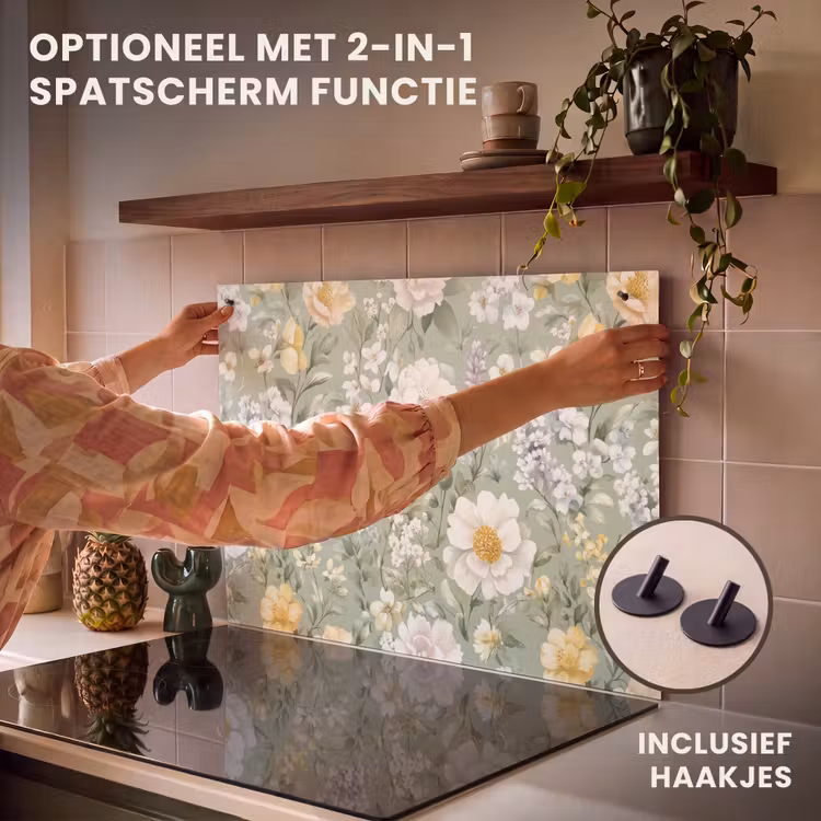 Inductie beschermer - Klassiek - Bloemenpatroon - Kleurrijk — 10