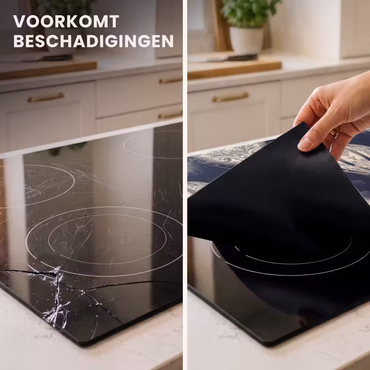 Inductie beschermer - Luchtballonnen - Wolken - Patroon - Donkerblauw — 3