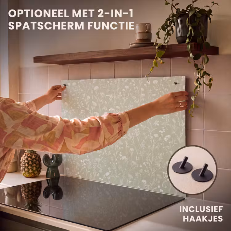 Inductie beschermer - Bloemen - Patroon - Groen — 10
