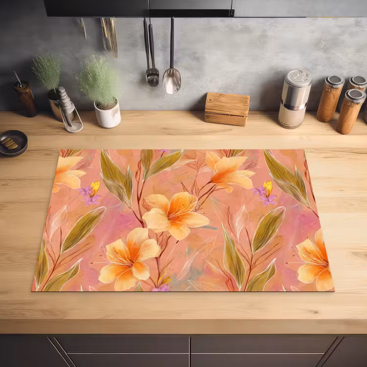 Inductie beschermer - Botanisch - Bloemen - Kleurrijk — 5