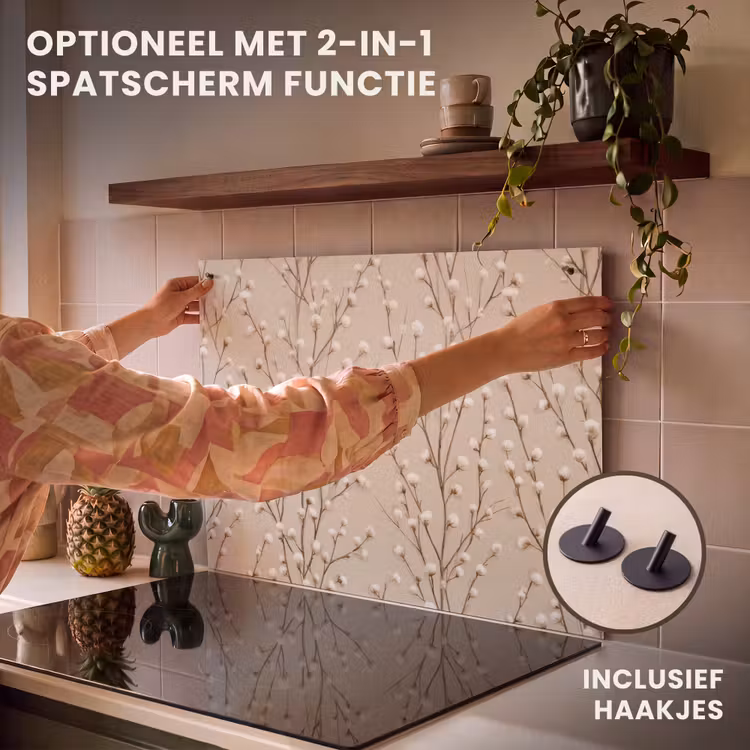 Inductie beschermer - Katoen - Natuur - Taupe — 10