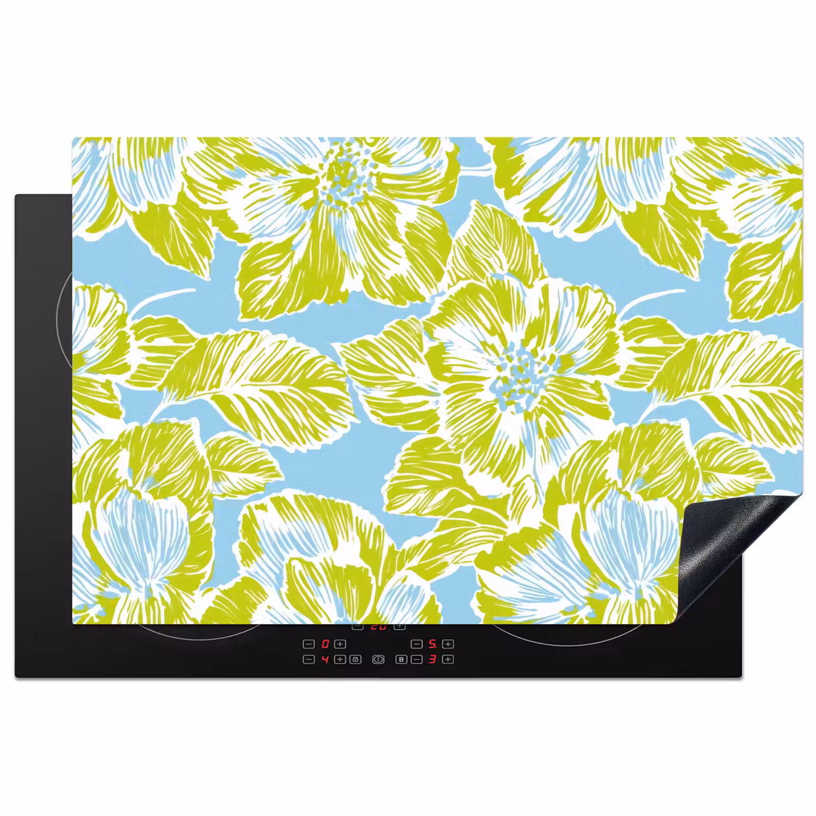 Inductie beschermer - Modern - Bloemen - Groen — 1