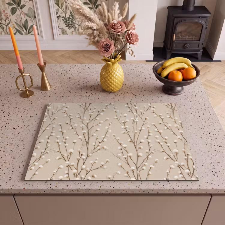 Inductie beschermer - Katoen - Natuur - Taupe — 2
