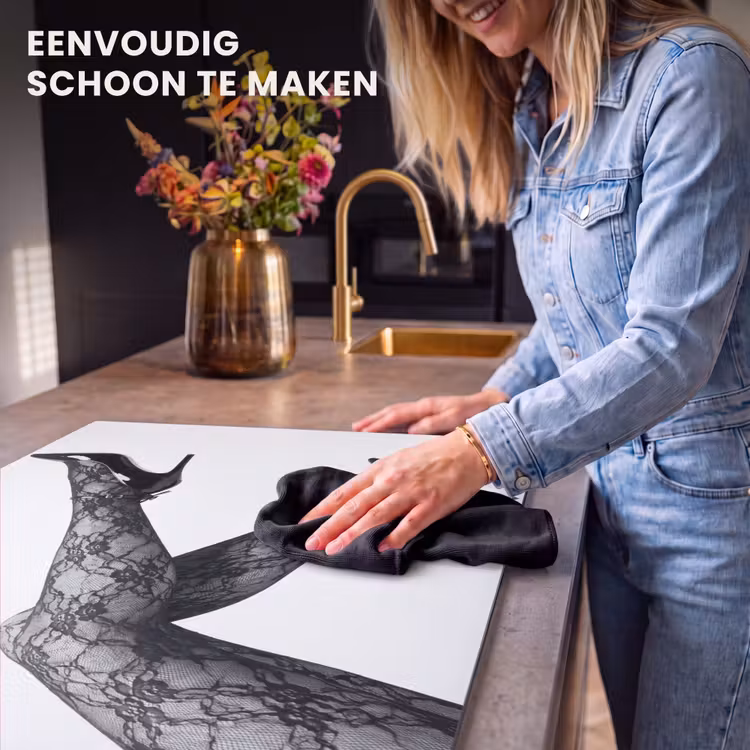 Inductie beschermer - Benen - Kant - Hakken - Zwart - Wit - Uitdagend — 6