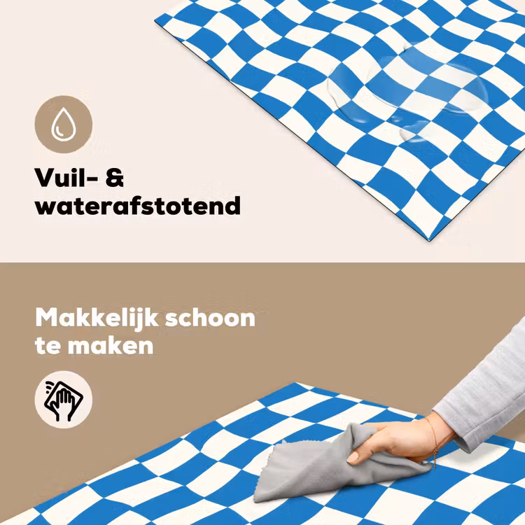 Inductie beschermer - Golvend - Patroon - Blauw — 6