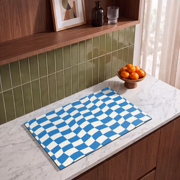 Inductie beschermer - Golvend - Patroon - Blauw — 8