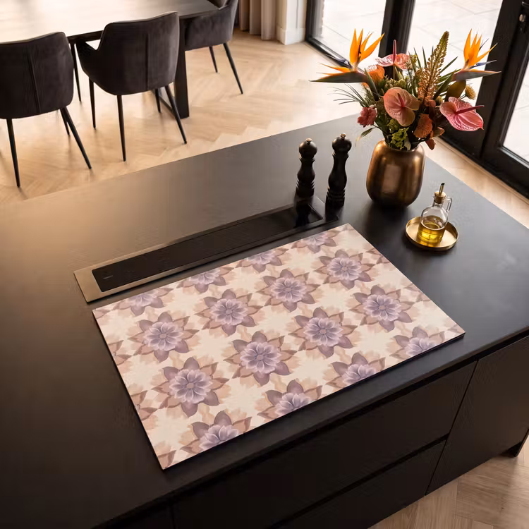 Inductie beschermer - Klassiek - Patroon - Paars — 5