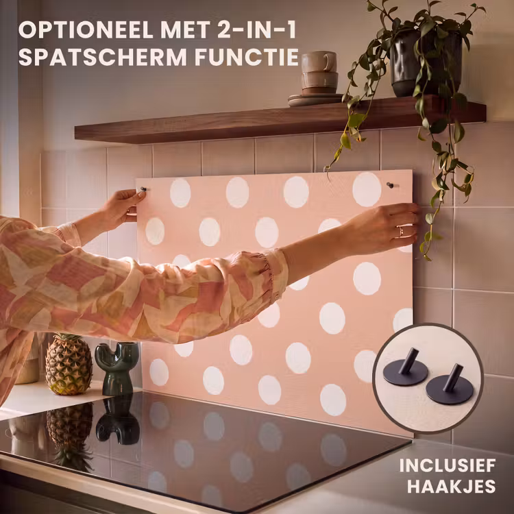 Inductie beschermer - Klassiek - Polka - Perzik — 10