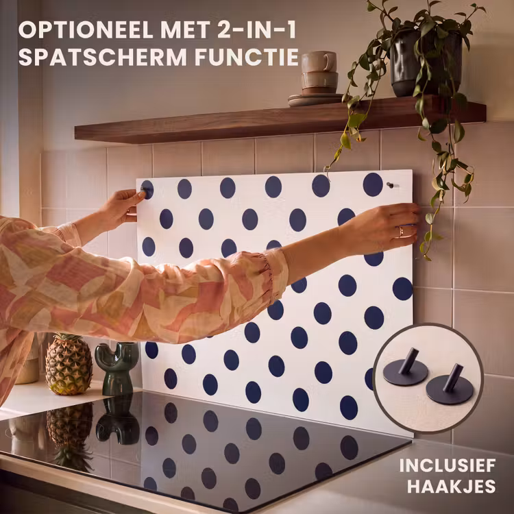 Inductie beschermer - Klassiek - Stippen - Blauw — 10
