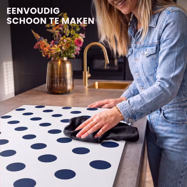 Inductie beschermer - Klassiek - Stippen - Blauw — 6