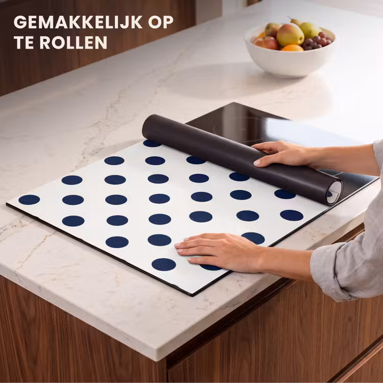 Inductie beschermer - Klassiek - Stippen - Blauw — 7